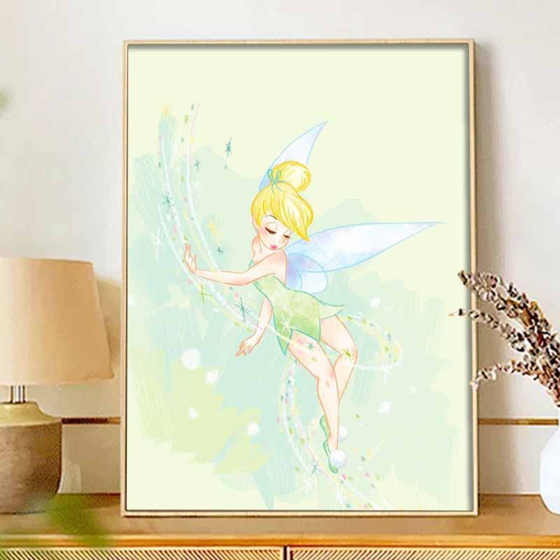 Disney Diamond Art Painting Kit Tinkerbell Diamond Mosaic Pictures, Wall Art Crafts, Home Decor