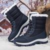 New winter outdoor anti slip snow boots for women with thick fleece and warm mid to high cut skiing cotton shoes women shoes