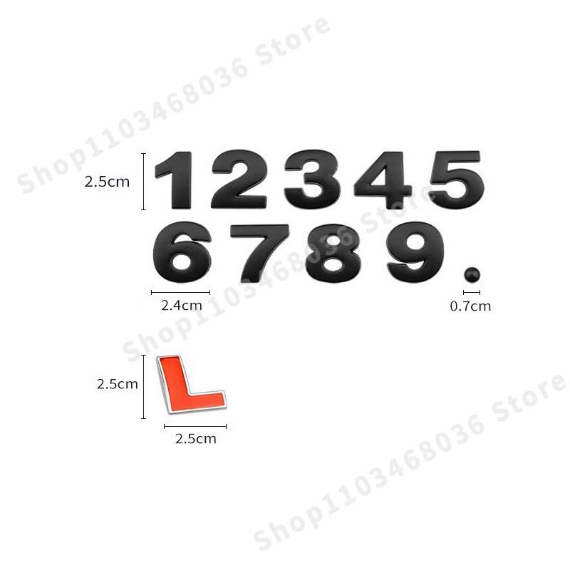 3D Metal Car Rear Back Trunk 1.0L 1.2L 1.5L  2.0L 2.2L  3.0L 4.0L Dispacement Standard Decals Volume Logo Badge Emblem Stickers