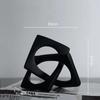 Creative Creative Geometric Ring Sculpture White Cross Square Hollow Winding Ornaments Decorative Figurines Home Decoration Acce