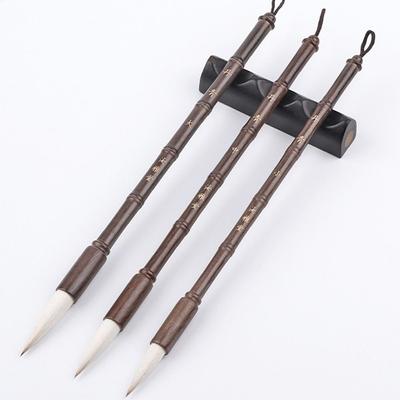 Pinceau de calligraphie chinoise traditionnelle Peinture à l'huile et à l'aquarelle Poil de loup Pinceau d'écriture pour écritures Bois de haute qualité Pinceau de peinture artistique Aquarelle