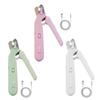 2-in-1 Electric Pet Nail Grinder with LED Light 200mAh Pets Claw Trimmer W/ Splash Guard for Cats Small Medium and Large Dog