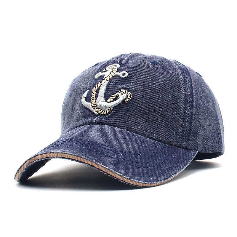 

Washed Embroidered Denim Baseball Cap Men S And Women S Trend Casual Versatile Cap Street Hat adjustable джинсовий синього кольору