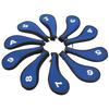 10pcs Golf Iron Head Cover with Number Printing Neoprene Zippered Golf Club Irons Covers Royal Blue