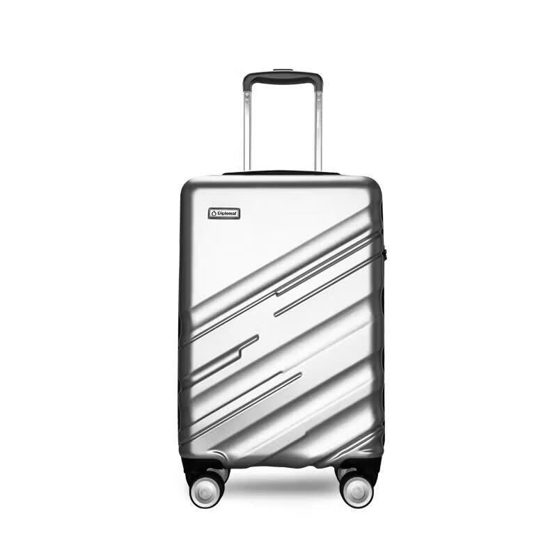 Серебристый дорожный чемодан Diplomat DS-13060, 20 дюймов, ABS&PC