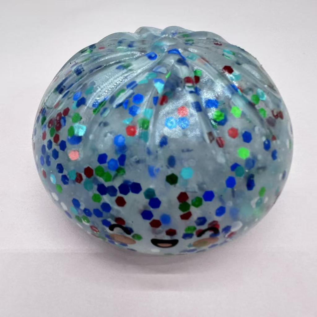 Brinquedos de Pressão para Dumpling, Pães de Dumpling Gigantes, Playsets, Bola de Estresse de Dumpling com Glitter de Subida Lenta, Brinquedos Fidget para Alívio do Estresse para Casa e Escritório