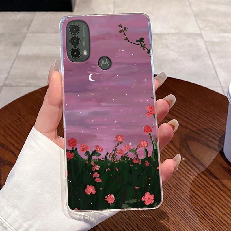 For Motorola Moto E40 / Moto E30 / Moto E20 Case Clear Silicone Jelly Soft TPU Back Cover Cute Rabbit Cat Dinasaur Phone Cases