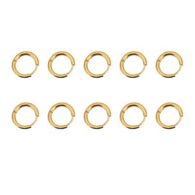 10Pcs Hoop Earrings Golden Simple Wire Diameter 2.5mm Inside Diameter 10mm Earrings Accessories