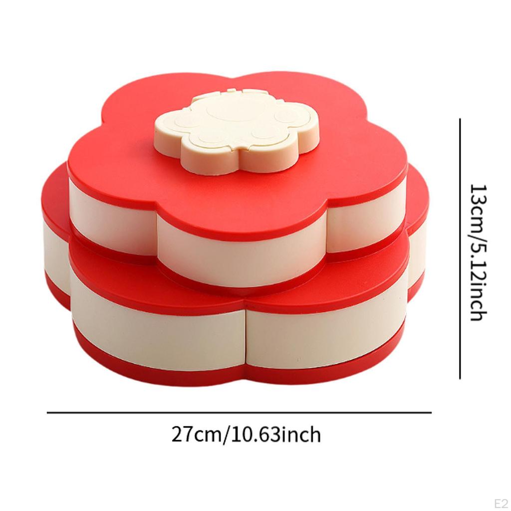 Rotatable Snack Box Candy Serving Containers Supplies Home Decoration Food Storage Case for Nuts