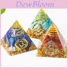 Natural Crystal Resin Pyramid Home Office Decor Gift For Mindfulness Enthusiasts