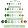 32 Peças Topper de Bolo Bola Verde Mini Balões com Hastes Bolas de Espuma Palitos para Bolo Topper de Bolo para Festa de Casamento Decoração de Bolo de Aniversário