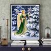 Diamond Painting Angel Craft Kit Full Square Round 5D Diamond Embroidery Portrait Art Rhinestone Winter Home Decoration