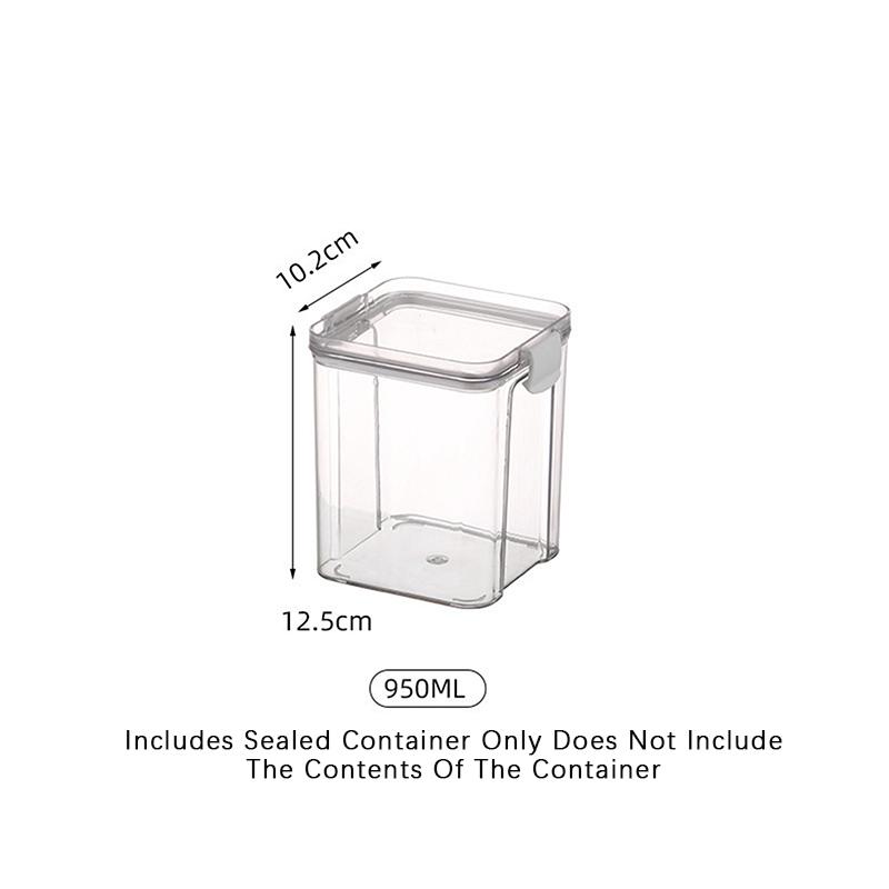 Transparent Food Storage Containers Kitchen Storage Airtight Cans Plastic Storage Boxes Stackable Food Storage Boxes