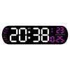 Creative New Product Wall Clock Multi-function Clock Living Room Watch Large Screen LED Digital Alarm Clock 6651