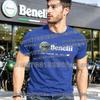 Klassisches Benelli Motorrad Grafik T-Shirt Unisex Weiche Baumwolle Outdoor Lässig Streetwear Mode Biker Shirt Bequemes Oberteil
