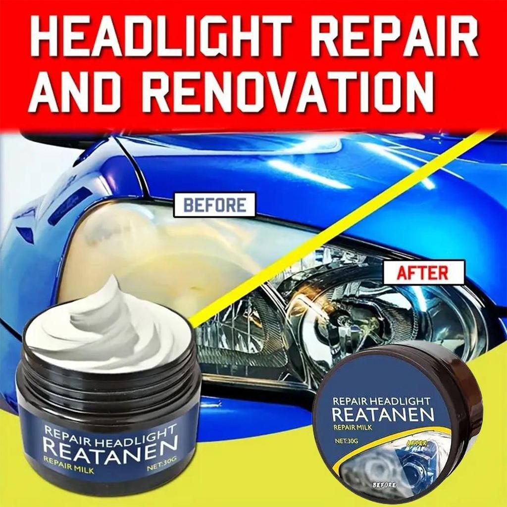 Headlight Repair Kit Car Light Kit Remove Yellowing and Scratches Polish Clear Light