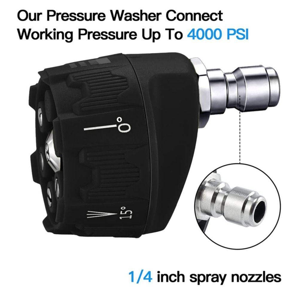 1/4Inch Connector Pressure Washer Nozzle 6in1 Design Multifunctional Nozzle  High Pressure Cleaning