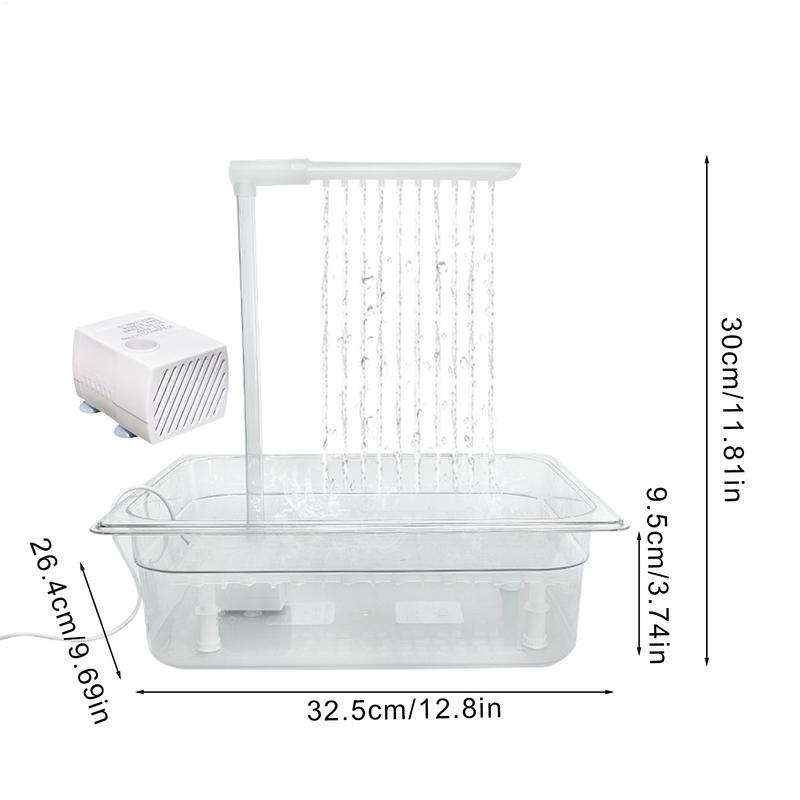Automatic Bird Bathtub Electric Bird Bath For Parrots Parakeet Shower Fountain With Pump Indoor Circulating Water Bathtub For