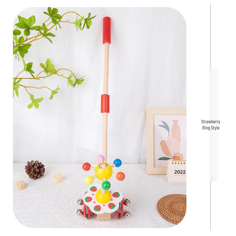 Wooden Infant Push Walker & Early Education Toy