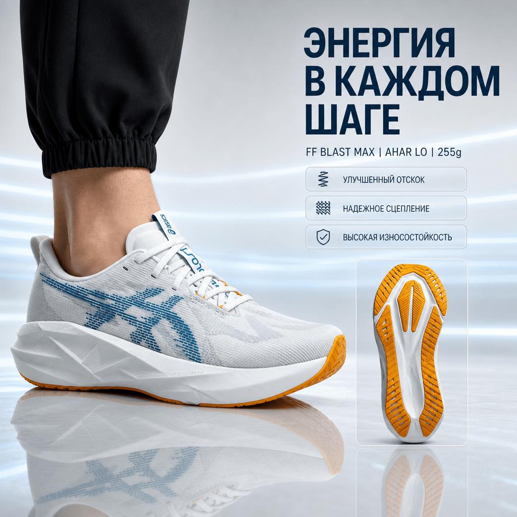 Asics Novablast 5 Arctic Blue Aegean Blue Men Sneakers 1011B974-407