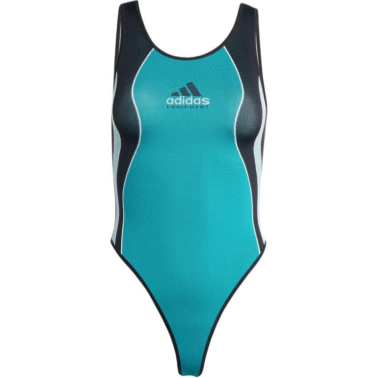 

Adidas Оригинальный комбинезон без рукавов приталенного кроя с круглым вырезом и логотипом для женщин, зеленый JJ0298 S