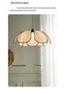 Minimalist Japanese Retro Rattan Petal Chandelier for Home and Tea Rooms