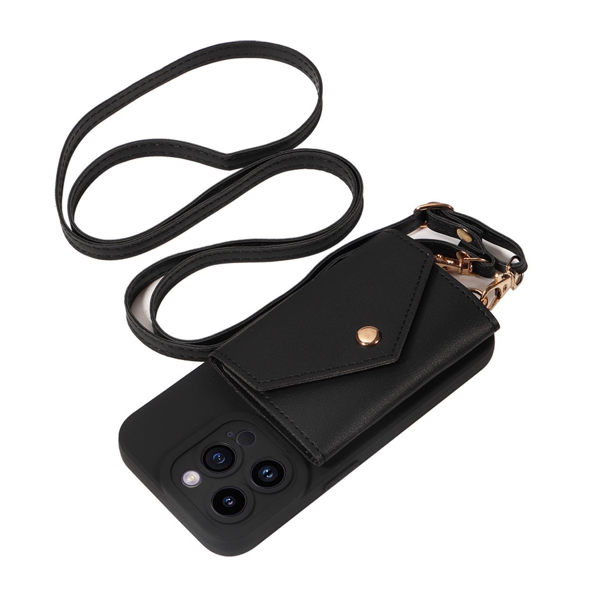 

Faux Leather Phone Case for Samsung Galaxy S26 S25 S24 S23 S22 S21 S20 Note20 FE Ultra Plus Wallet Protective Cover with Lanyard Galaxy S25 FE чёрный