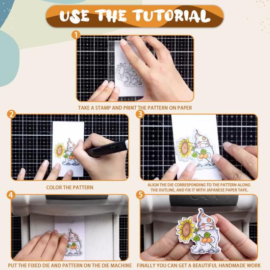 Cactus Silicone Stamp Set, Transparent Clear Stamp & Metal Cutting Dies for Card Making, Scrapbooking, Journaling, DIY Craft Kit
