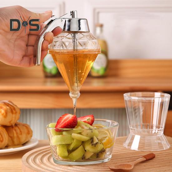 2/3Pcs Distribuidores de xarope de bordo Frascos de mel com design de alça de suporte Grande capacidade Sem BPA Sem gotejamento Suportes de mel