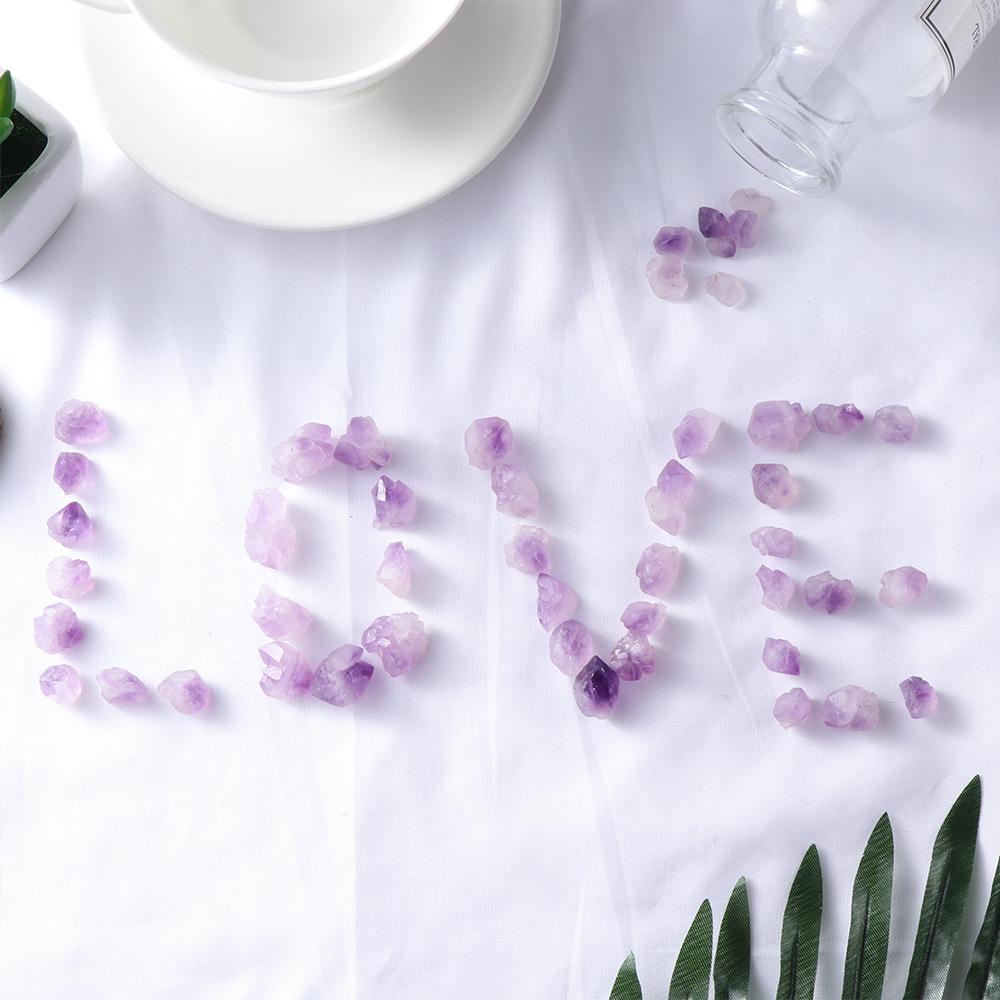 1/2PCS DIY Accessories Raw Gemstone Irregular Shape Purple Quartz Crystal Pendant Healing Stone Natural Amethyst