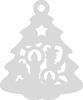 Ś7 Openwork Christmas tree decoration pendant Christmas window decoration black