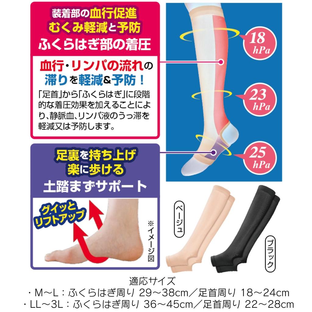 Medical KYUTTO General Medical Compression Made in Graduated Promotes Blood Reduces Prevents Compression Stockings for Ankles and Promotes Blood