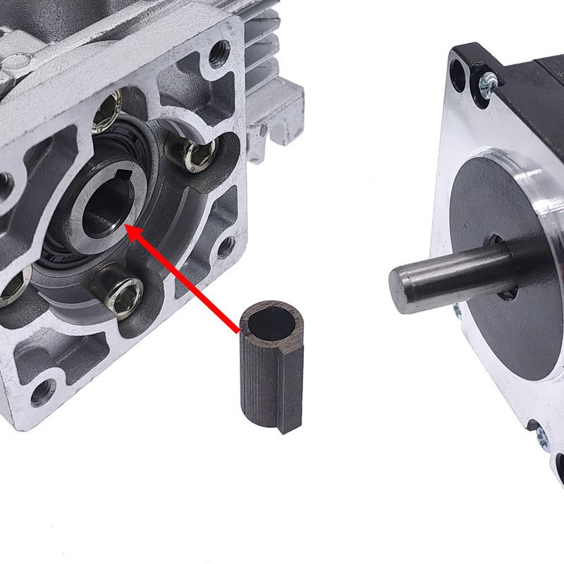 RV030 shaft sleeve adaptor for worm gearbox speed reducer shaft coupling 6.35mm 8mm input shaft of nema 23 motor