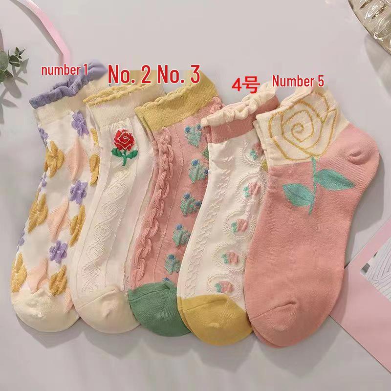 

Trendy Women s Cute Japanese & Korean Style Summer Short Socks Model 1
