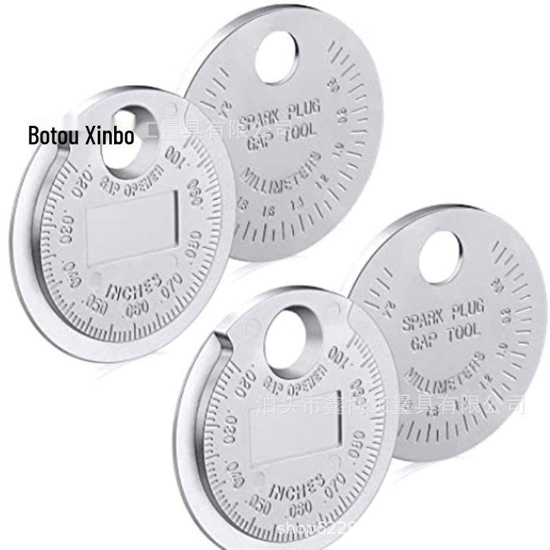 Zinc-Aluminum Alloy Coin Feeler Gauge 0.5-2.5mm / 0.020-1.00" Imperial Spark Plug Gauge