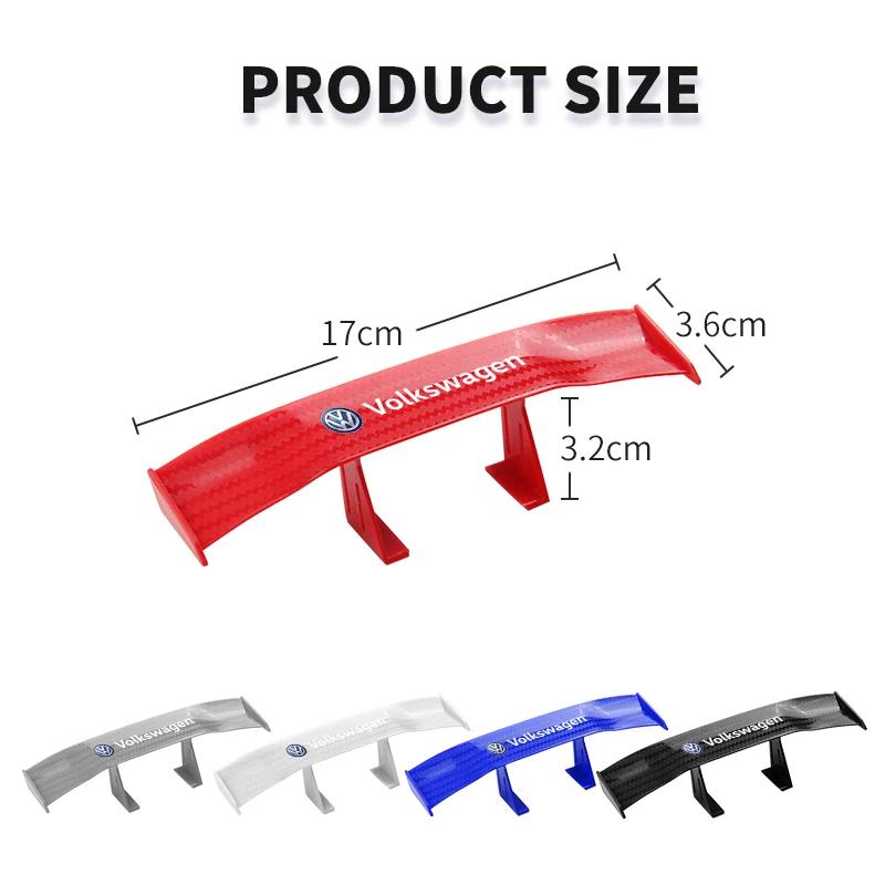 For Volkswagen Car Rear Mini Spoiler Wing Motorcycle Small Model Canard Tail Winglet ABS Carbon For Volkswagen R Line Golf MK4 M