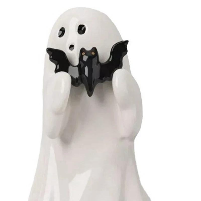 Small Horror Ghost Statue Halloween Decorative Figurines Coffee Table Shelf Mantel Display Collectible Halloween Home Decoration