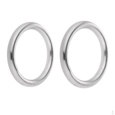 2pcs Stainless Steel Webbing Strapping Welded O Rings 50mm