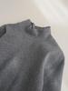 Kids' 320g Pure Cotton Mid-Neck Stretchy Base Layer Shirt - Solid Color for Boys & Girls