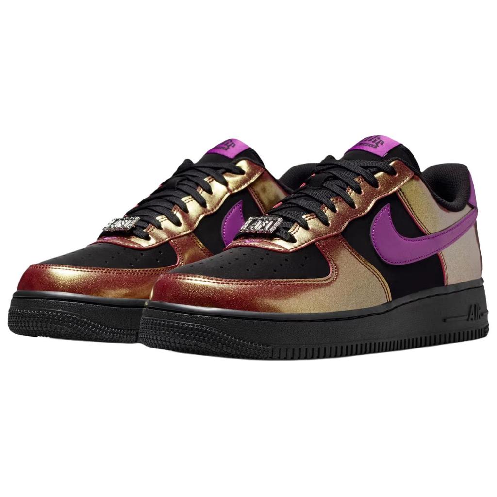 Nike Air Force 1 07 LV8 Gold Black Bold Berry Unisex Sneakers IB6843-002