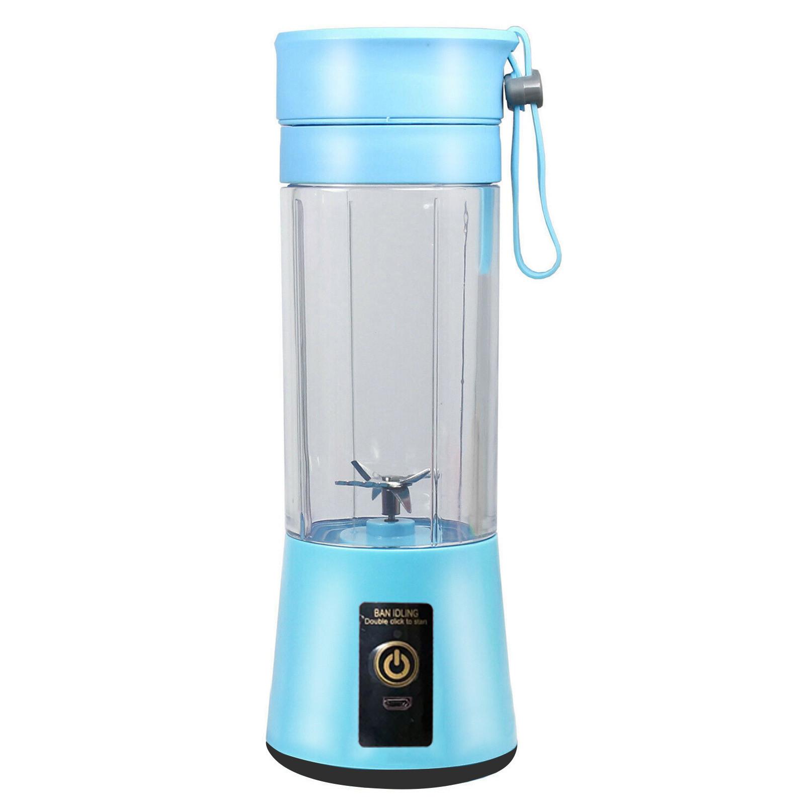 

Портативные блендеры, персональная соковыжималка с USB-аккумулятором, миксер для фруктового сока для коктейлей, 380 мл синий