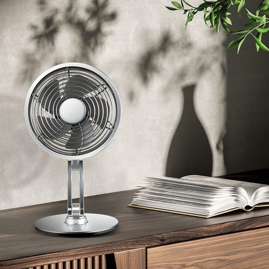 USB Desk Fan Portable Fan Alloy, Small, Folding 360° Rotation, Quiet Table Fan Personal Cooling Fan for Desktop Office Dorm