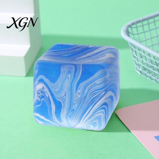 Cube Pinch Toy Flow Pattern Squeeze Anxiety Relief Stress Ball Sensory Elastic Decompression Stretchy Party Favors Slow Rebound