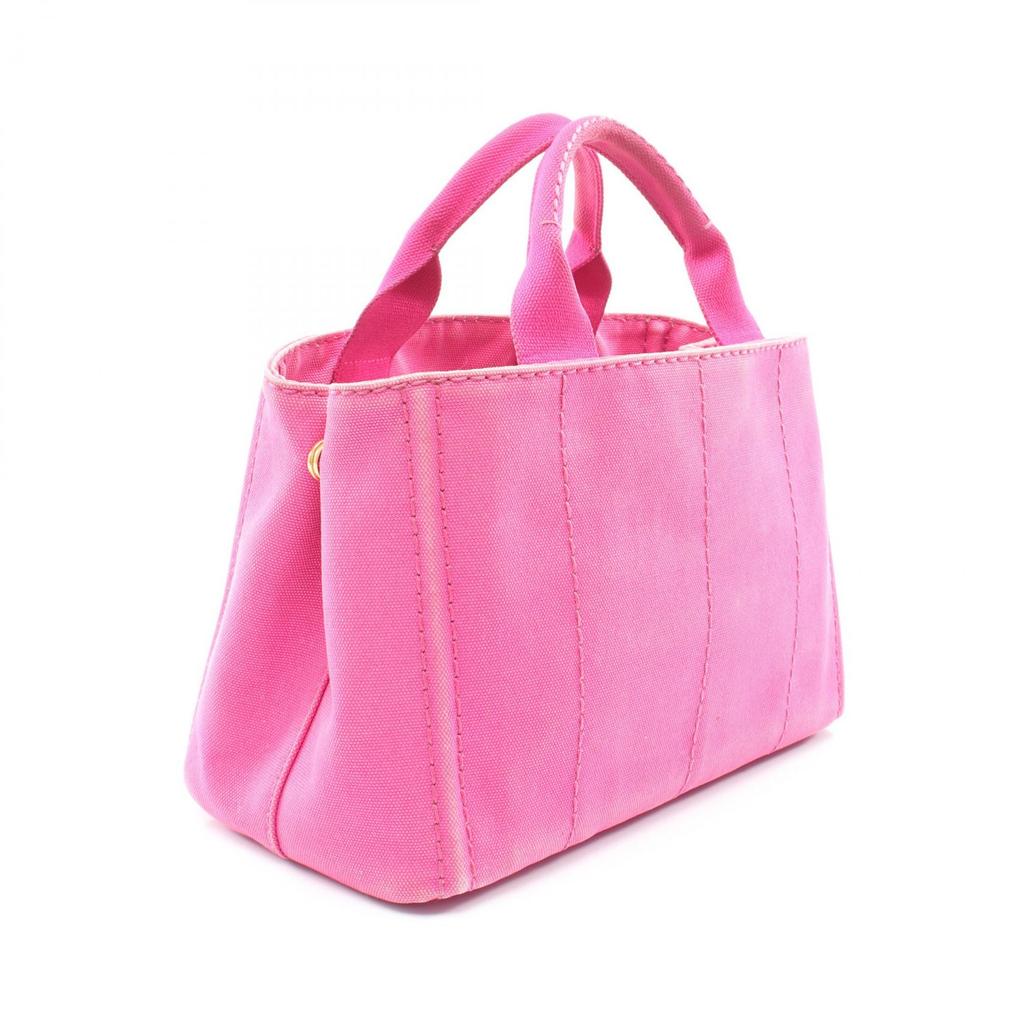Used PRADA CANAPA Canapa Mini Tote Bag BN2439 Canvas Pink Used Women
