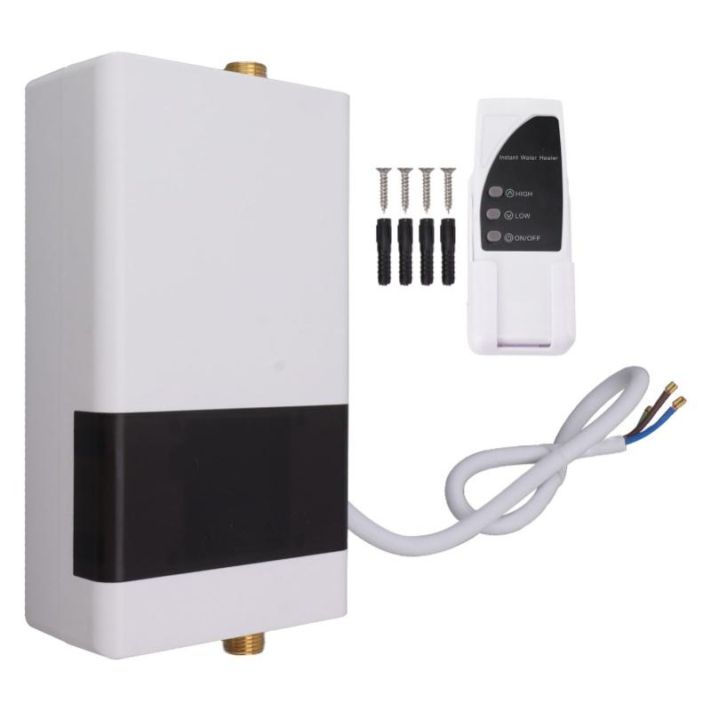 Home Kitchen Indoor Electric Water Heater With Remote Control Small Instantaneous Water Heater   4000w