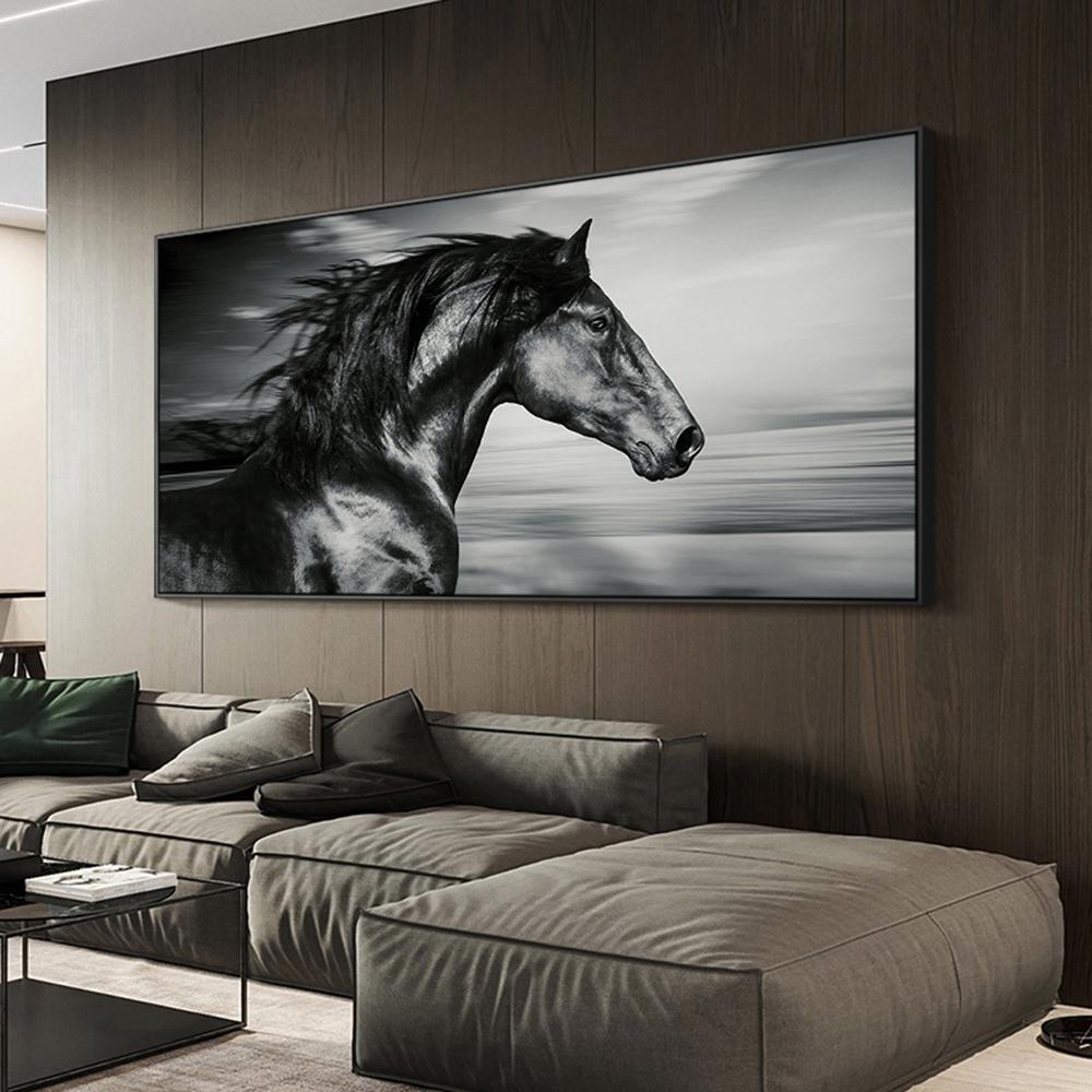 Chinese Style Galloping Horse Wall Art Posters Simple Atmosphere Modern Home Decor Canvas Painting Mural Pictures Prints Artwork