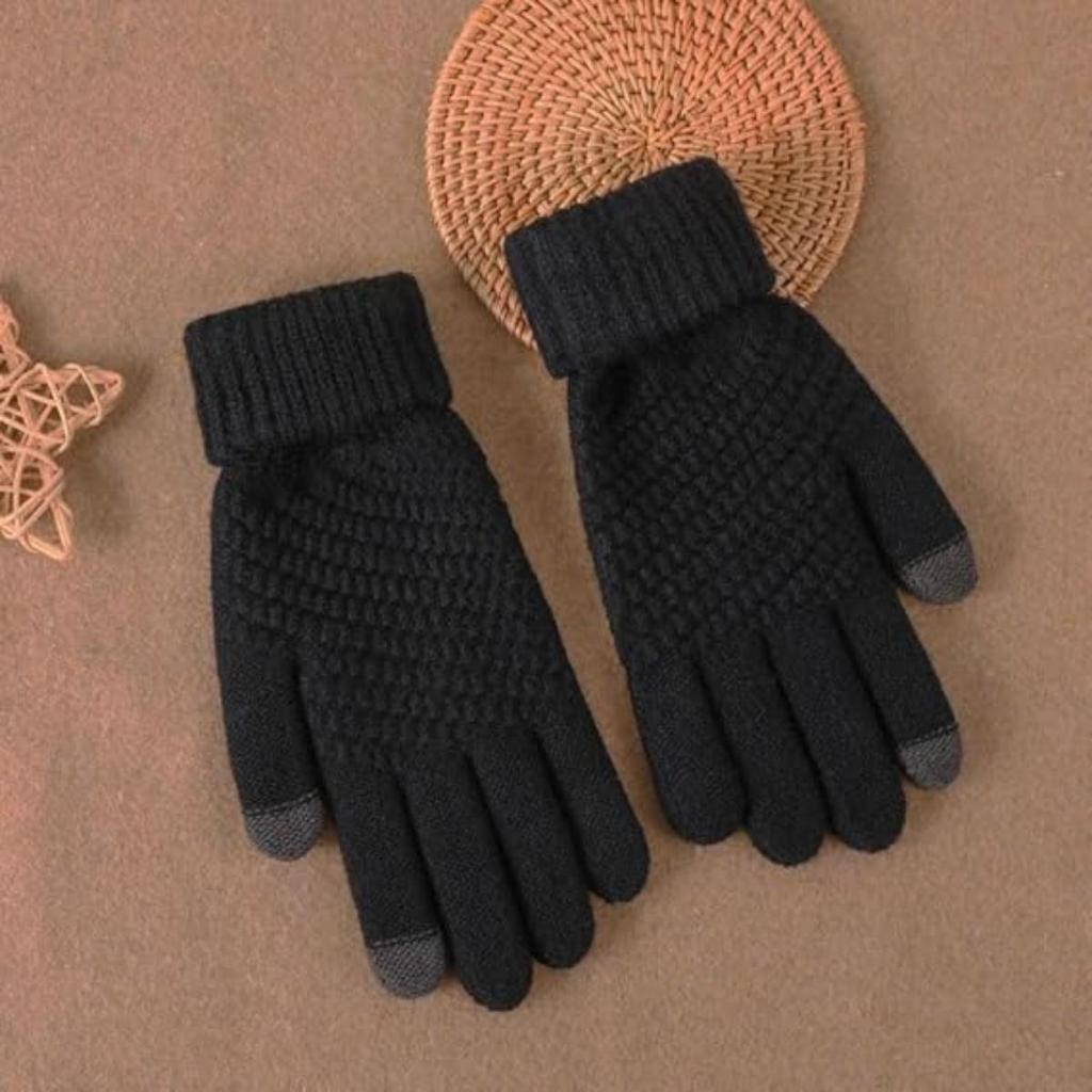 Guanti Caldi per Donna e Uomo Guanti Lavorati a Maglia Foderati in Pile