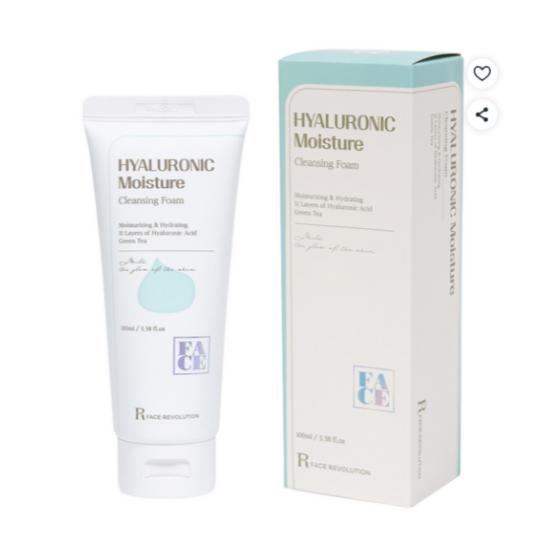 FACE REVOLUTION Hyaluronic Moisture Vegan Cleansing Foam Hydrating Deep Cleanser 100ml