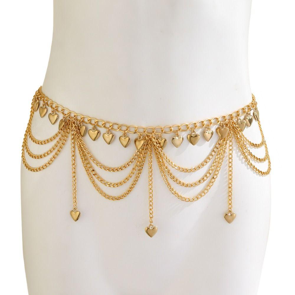 Silver Pearl Tassel Waist Chain Body Jewelry Metal Body Chain Tassels   Beach Accessories