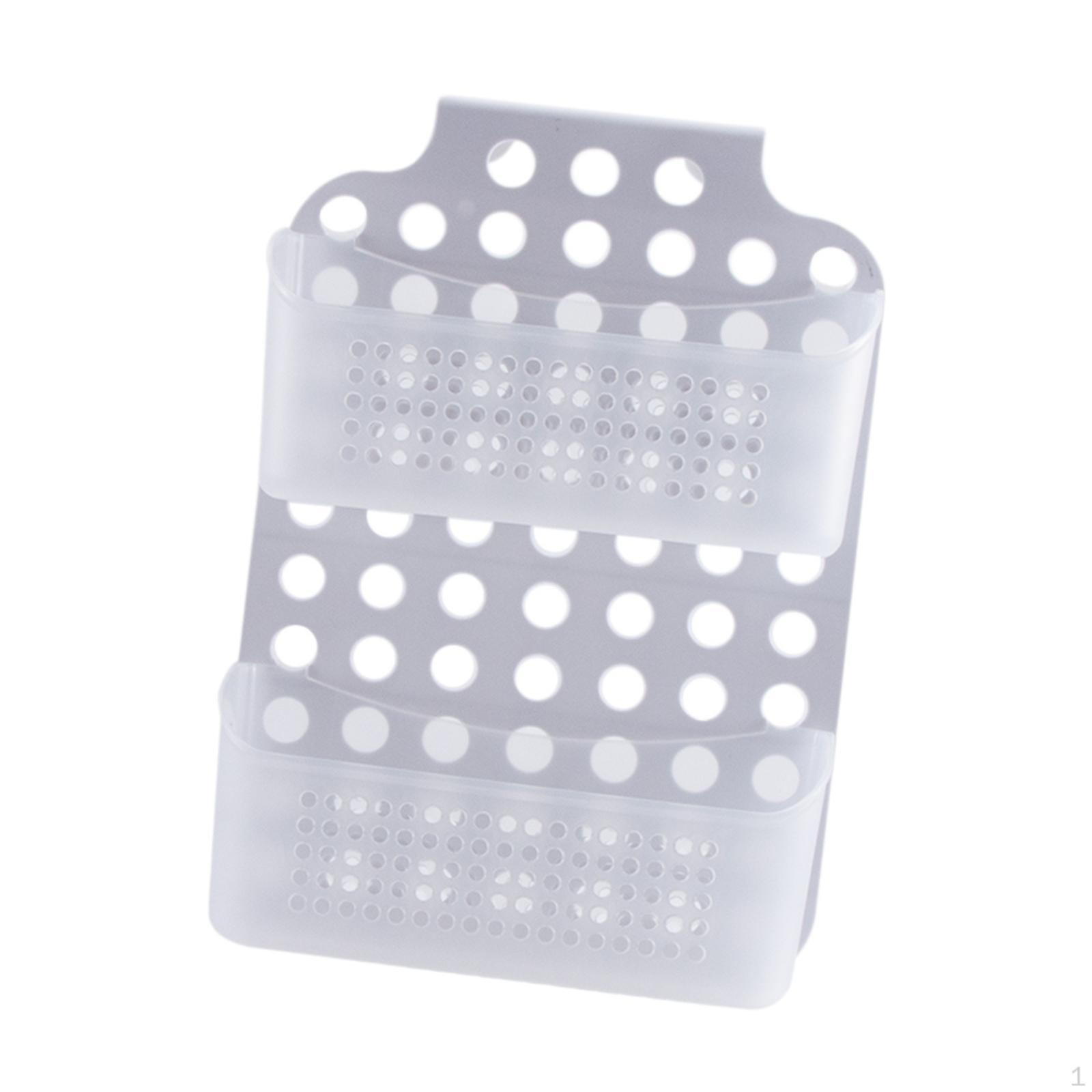 

Регулируемые ящики для хранения, подвесной органайзер для душа, нержавейка, полки, стеллаж для ванной комнаты White with Hole